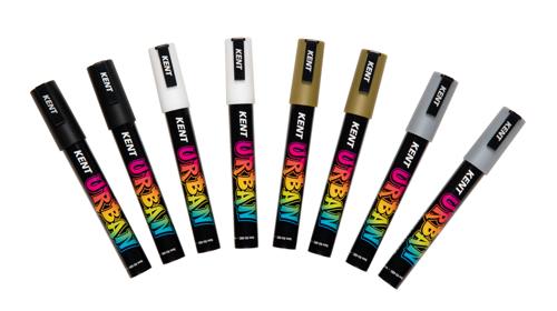 Kent Urban Acrylic Paint Marker Sets Medium - Metallic Pack 4