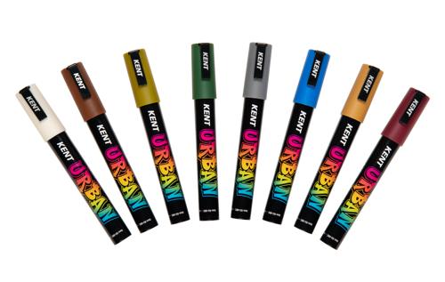 Kent Urban Acrylic Paint Marker Sets Medium - Metallic Pack 4