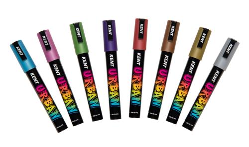 Kent Urban Acrylic Paint Marker Sets Medium - Metallic Pack 4