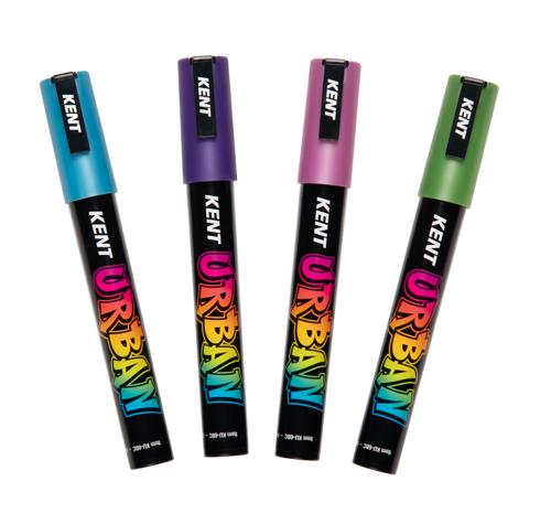 Kent Urban Acrylic Paint Marker Sets Medium - Metallic Pack 4