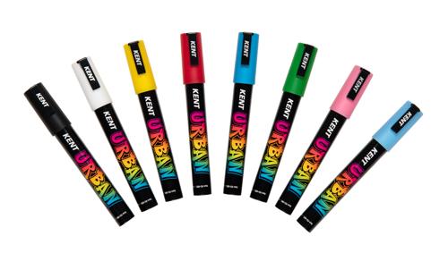 Kent Urban Acrylic Paint Marker Sets Medium - Metallic Pack 4