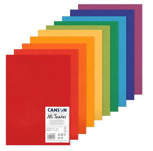 Canson Mi-Teintes Tonal Paper Packs - Bright Colours A3 10sht