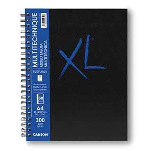 Canson XL Mixed Media Books - A4 300gsm 68sht Spiral