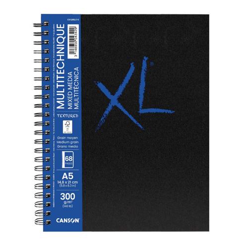 Canson XL Mixed Media Books - A4 160gsm 120shts Spiral