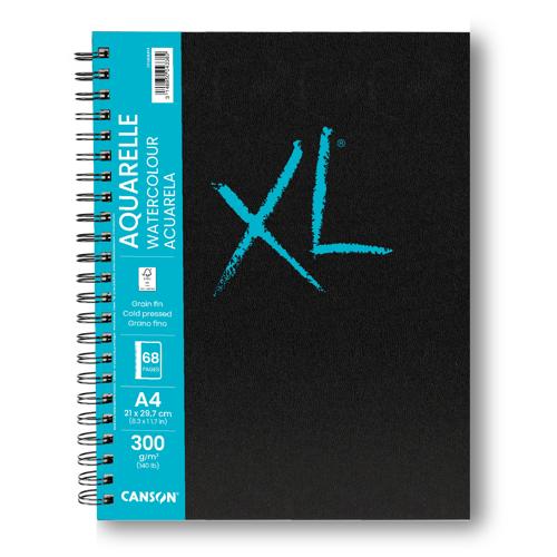 Canson XL Watercolour (Aquarelle) Books - A5 300gsm 68sht Spiral