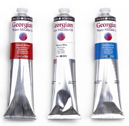 Daler Rowney Georgian Watermixable Oil Colour 200ml - Burnt Umber