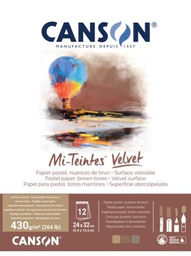 Canson Mi-Teintes Velvet Pads - Cream White 32 X 41cm