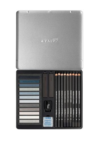 Lyra Pencils And Pastels Grey Tones Set - Grey Tones Set