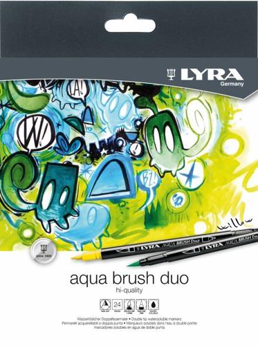 Lyra Aqua Brush Dual-Tip Brush Marker Sets - Set 24