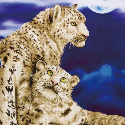 Diamond Dotz Diamond Kit - Snow Leopards 75x50cm