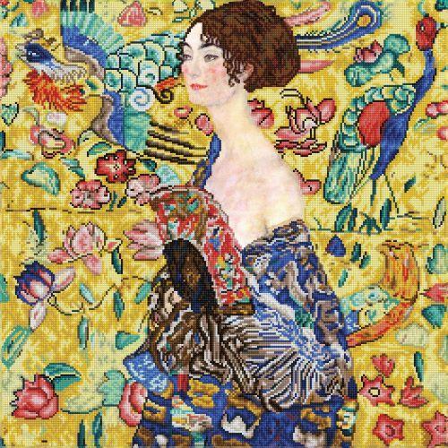 Diamond Dotz Diamond Kit - Lady With Fan (Apres Klimpt) 67x67cm