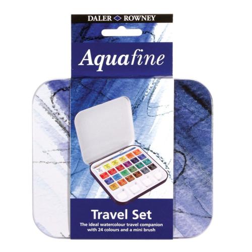 Daler Rowney Aquafine Half Pan Travel Tin 24 - Travel Tin 24