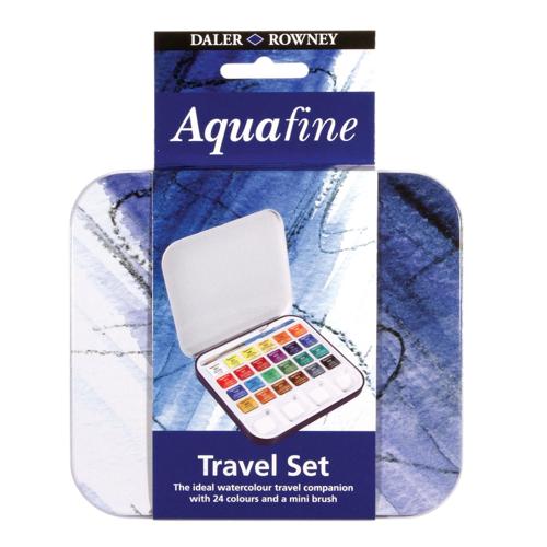 Daler Rowney Aquafine Half Pan Travel Tin 24 - Travel Tin 24