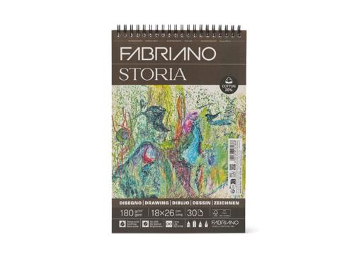 Fabriano Storia Spiral Pads - 180gsm 12.5x18cm 30 Sheets