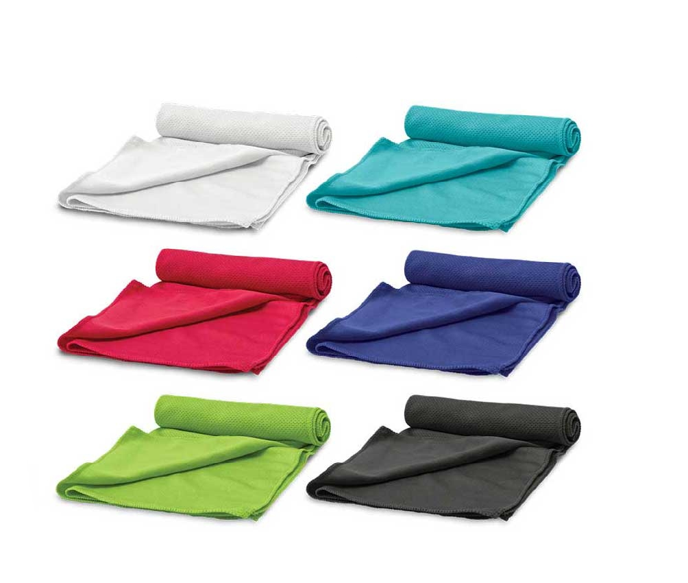 Active Cooling Sports Towel with Tube Holder - Set of 6 (Assorted)