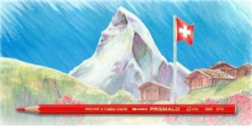 Prismalo Scarlet water-soluble color pencils featuring vibrant shades for watercolor effects and superior blending capabilities.