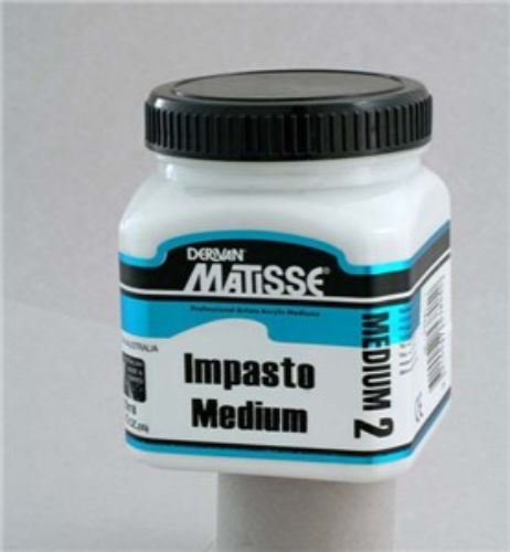 Matisse MM2 250ml Impasto Medium, premium texture paste for creating depth in artwork with low sheen finish.
