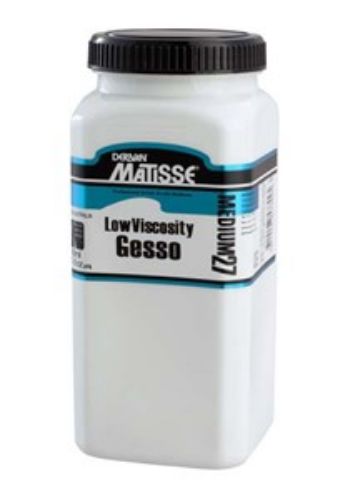 Matisse MM27 500ml Low Viscosity Gesso, a creamy white primer for a smooth, durable foundation on various surfaces.