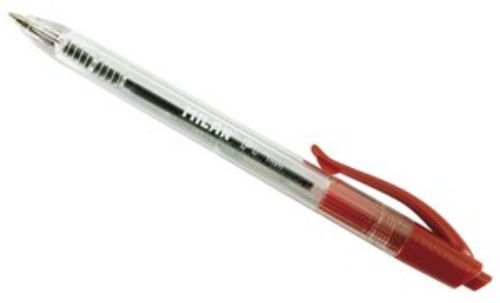 Milan P1 Red Ballpen features a 1mm tip for smooth writing, ergonomic design, and vibrant red ink for standout notes.