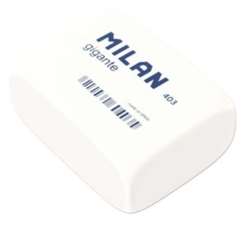 Milan Eraser 403 Synthetic pack of 3, ideal for precision erasing in art, study, and professional tasks.