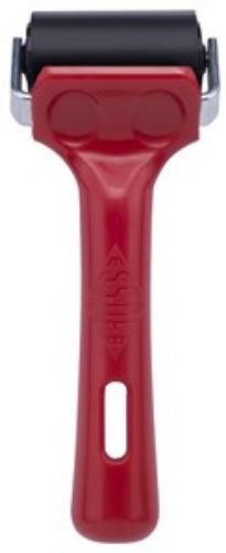 R1 Lino Roller 2" (50mm) for precision printmaking, featuring durable rubber, aluminum core, and comfortable handle.