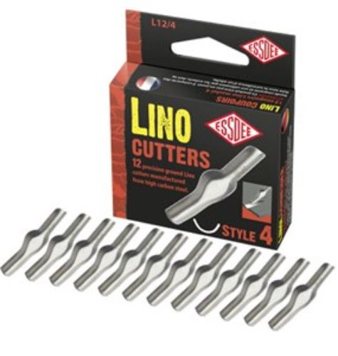 Lino Cutter No.4 with high-carbon steel blades for fine lines and intricate details in printmaking.