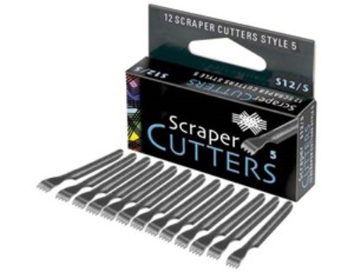 Lino Cutter No.5, precision-ground steel tool for detailed linocut artwork with an ergonomic grip for easy control.