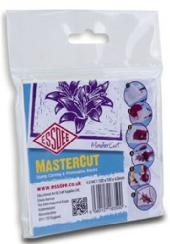 Essdee Mastercut Block 100x100mm, versatile double-sided carving block for creating custom stamps and prints.