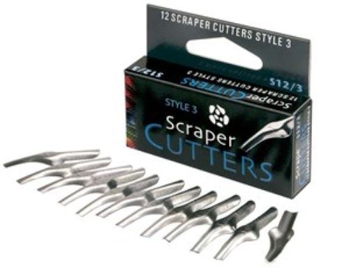 Scraper Cutter No.3 with ultra-sharp blade for precise cuts in various materials, featuring an ergonomic handle for comfort.