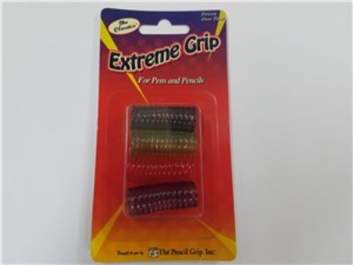 Extreme Gel Grip 4-piece set designed for superior control, comfort, and reduced hand fatigue in various tasks.