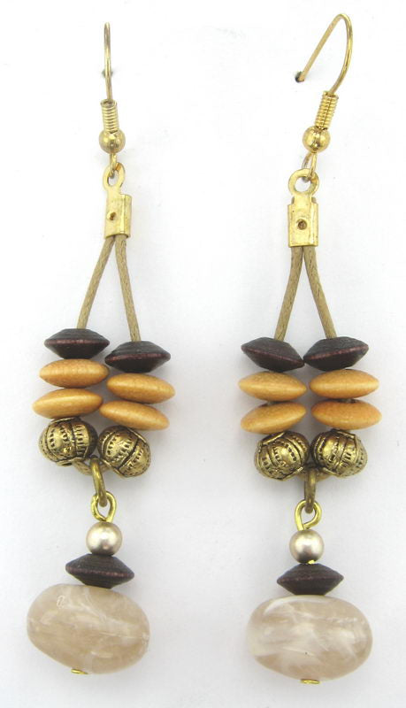 Earrings Wood & Plastic