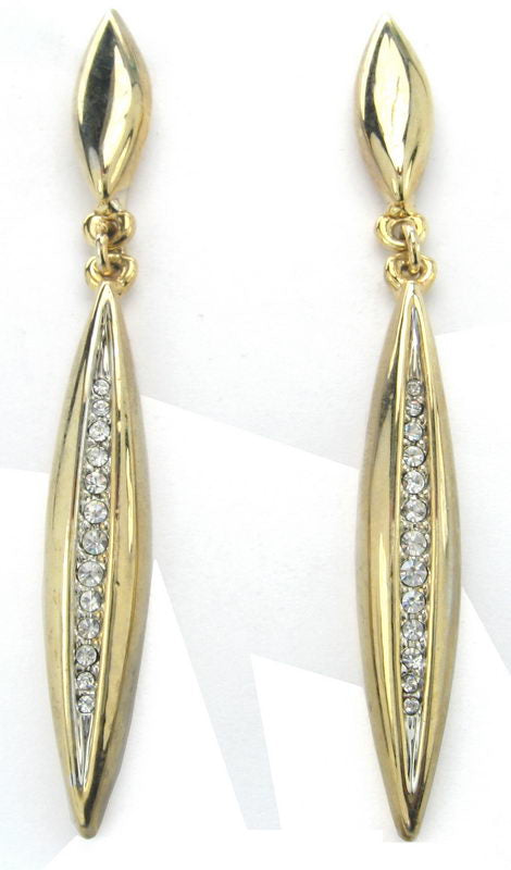 Earrings Long Diamante Drop