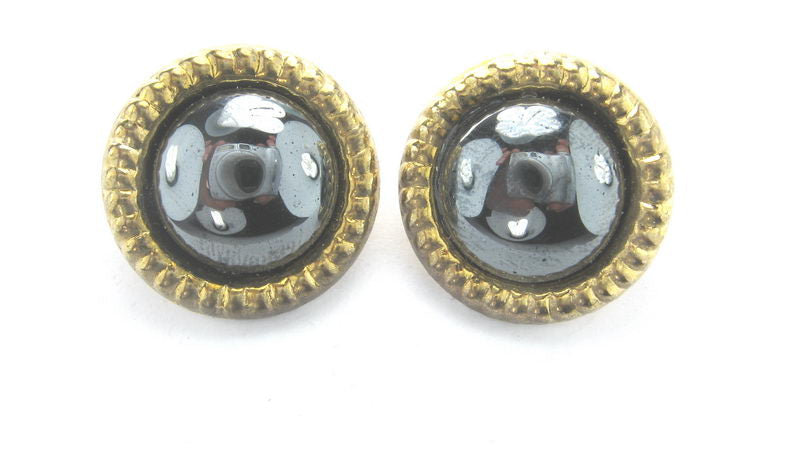 Earrings Sp. Gold Hematine