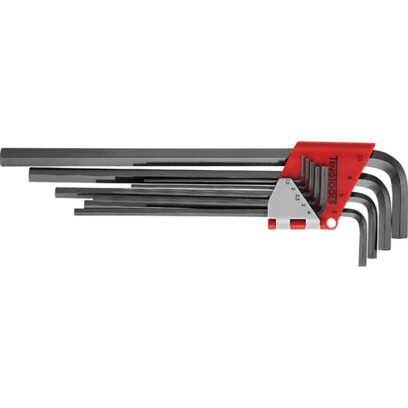 Teng 9pc Extra Long Metric Hex Key Set - 1.5-10.0mm