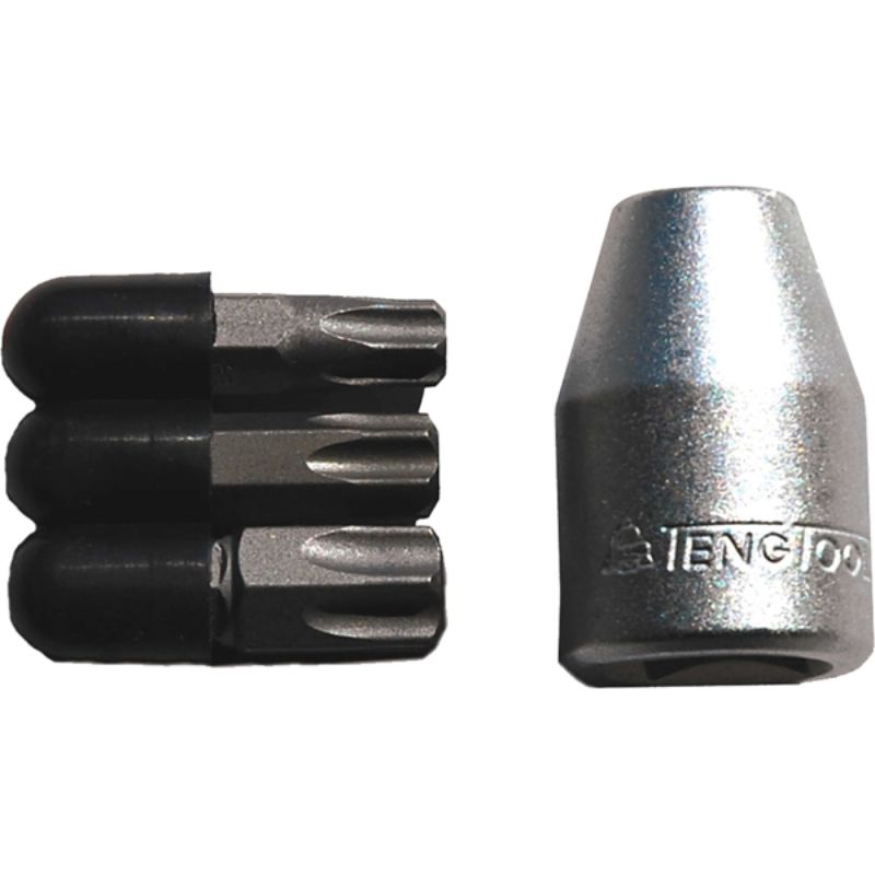 Teng 4pc 1/2in Dr. Torx Bit Set-Tx45-Tx55