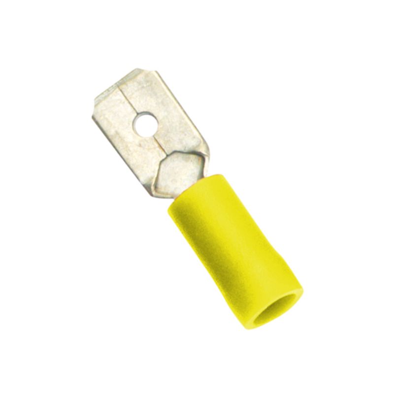 Champion Yellow Male Push-On Spade Terminal -10pk