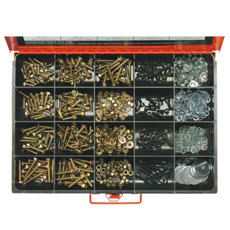 Champion Master Kit 781pc  6mm Bolt & Nut Asst GR8.8