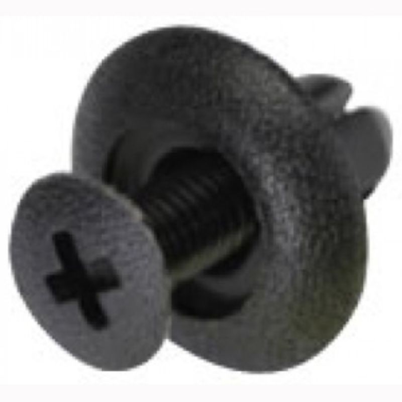 Champion Scrivet Clip Black 17mm Head x 10mm - 50pk