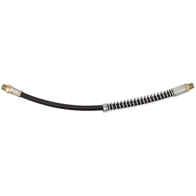 Groz 18in/450mm Std. Flexible Grease Gun Hose W/Spring Guard