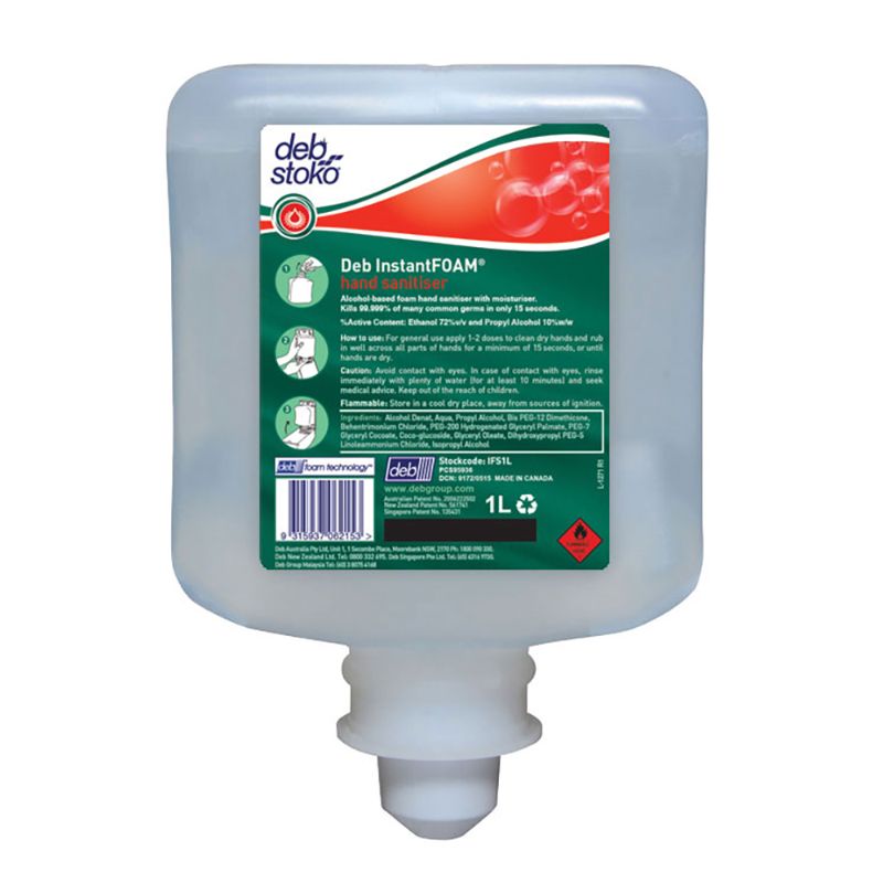 Deb Instant Foam Sanitiser 1L