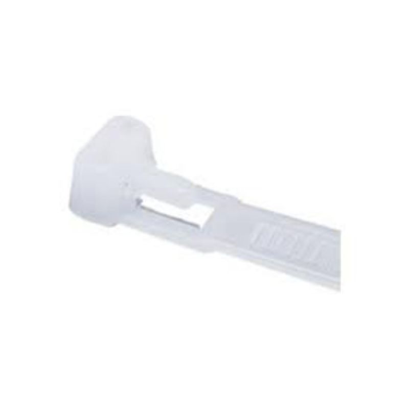 ISL 200 x 7.5mm Nylon Releasable Cable Tie - Nat - 100pk