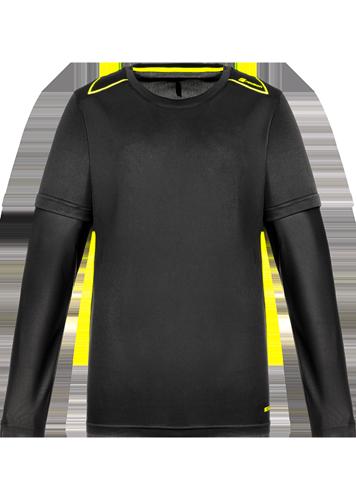 Junior Long Sleeve Padded Goalkeeper Jersey Reusch Core Black/Yellow Size YXL