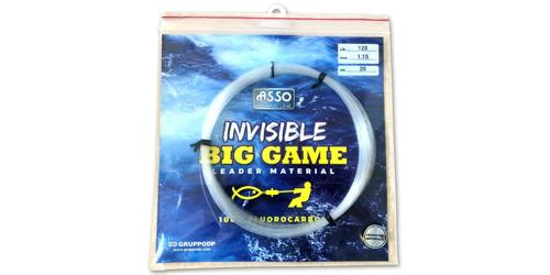 Big Game Fluorocarbon Fishing Leader Asso Invisible 20m 150lb