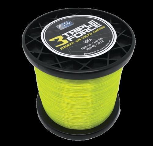Monofilament Fishing Line Asso Triple Force IGFA Yellow 1000m 130lb