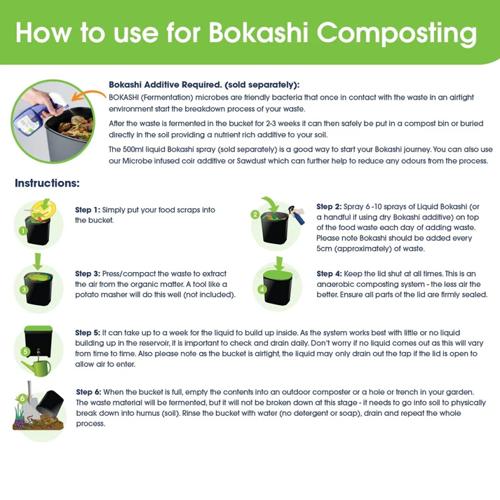 Airtight Bokashi Compost Bucket Indoor 20L