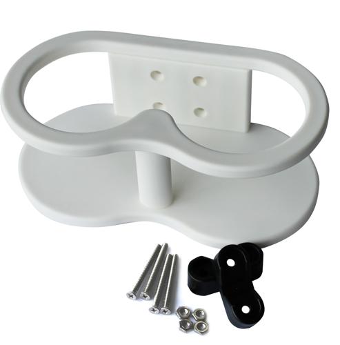 Marine Binocular and Drink Holder Wall Mount White