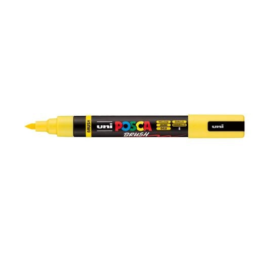 Uni Posca Marker 1-4mm Medium Brush Tip Yellow PC-5BR