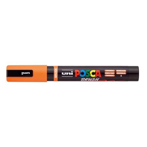 Uni Posca Marker 1-4mm Medium Brush Tip Orange PC-5BR