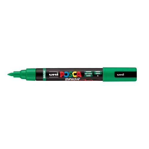 Uni Posca Marker 1-4mm Medium Brush Tip Green PC-5BR