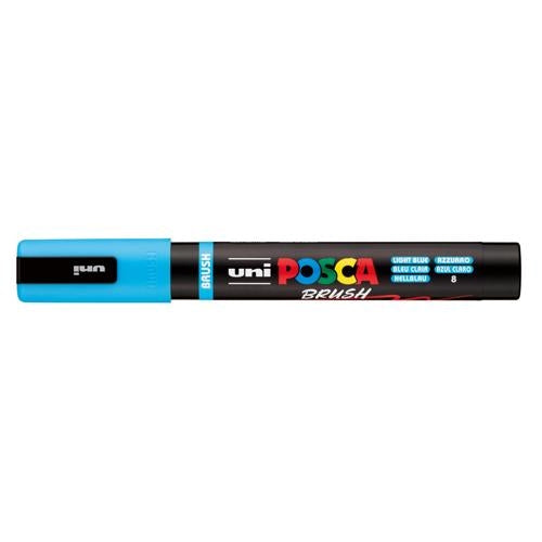 Uni Posca Marker 1-4mm Medium Brush Tip Light Blue PC-5BR